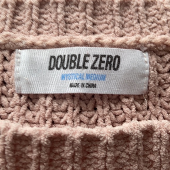 Pink Knit Cropped Sweater, Size Medium - Picture 2 of 2